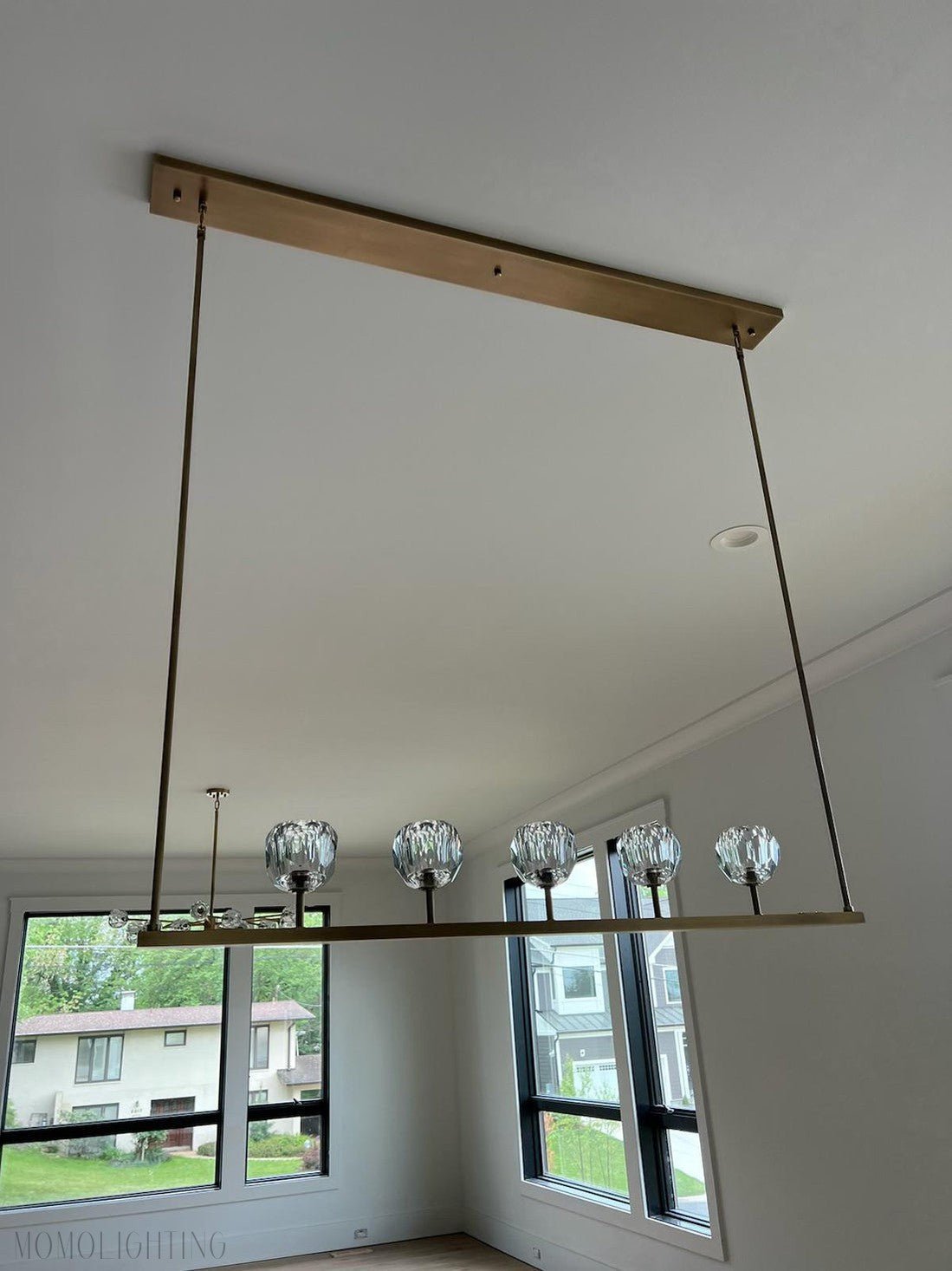 Boule Crystal Ball Single Linear Chandelier 48” 60" Double Linear 60”-Nobipets