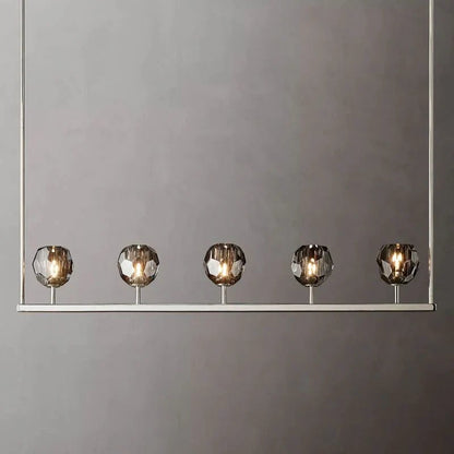 Boule Crystal Ball Linear Chandelier For Kitchen Dining Room