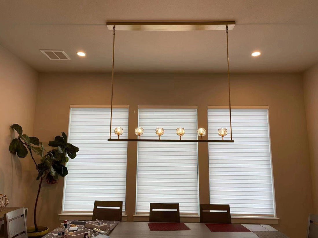 Boule Crystal Ball Single Linear Chandelier 48” 60" Double Linear 60”-Nobipets