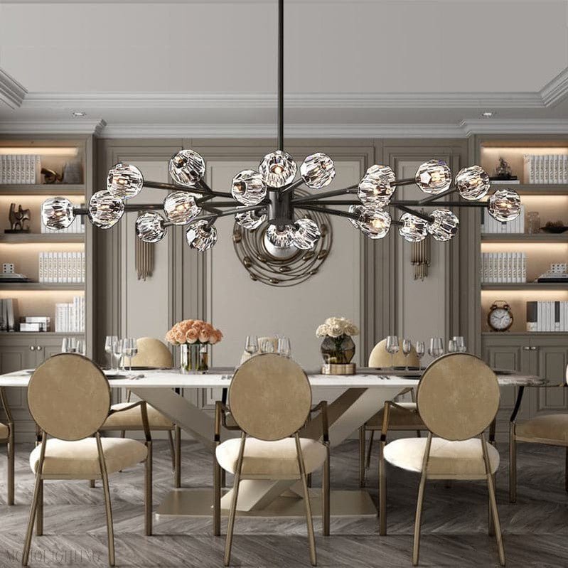 Boule Crystal Ball Oval Chandelier 72″ 24-Lights-Nobipets