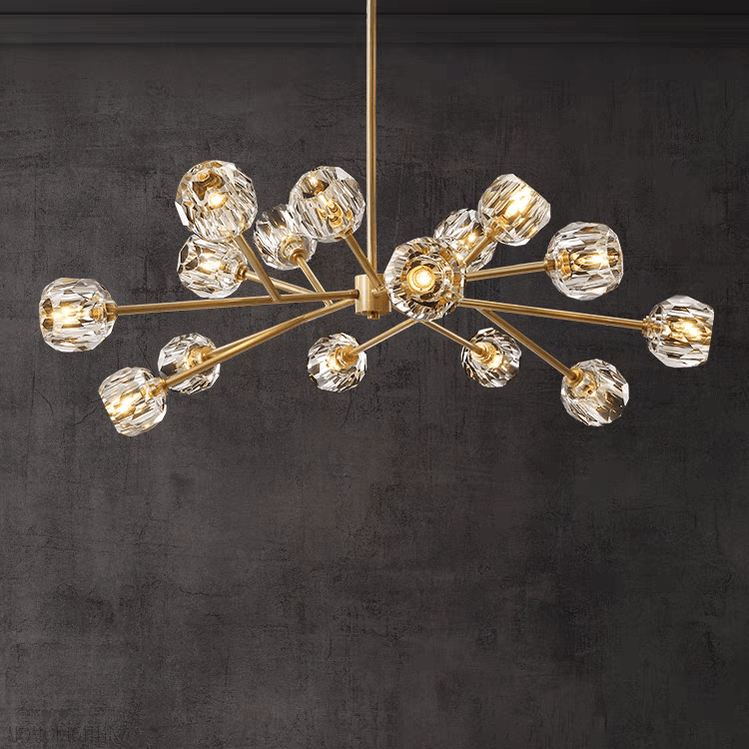 Boule Crystal Ball Round Chandelier 36"-Nobipets
