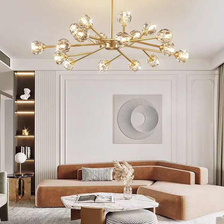 Boule Crystal Ball Round Chandelier 36"-Nobipets