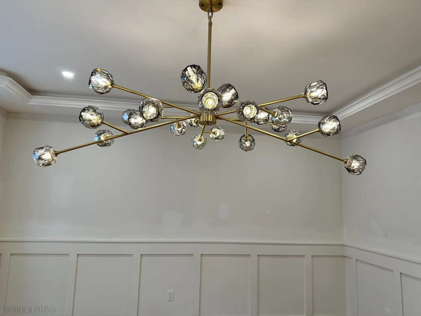 Boule Crystal Ball Round Chandelier 36"-Nobipets