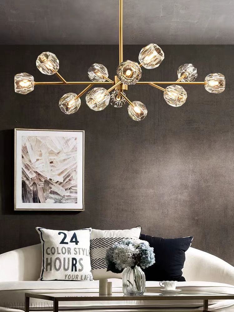 Boule Crystal Ball Round Chandelier 36"-Nobipets