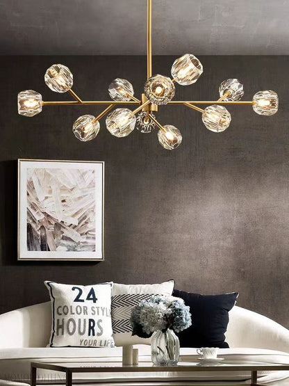 Boule Crystal Ball Round Chandelier 36"-Nobipets