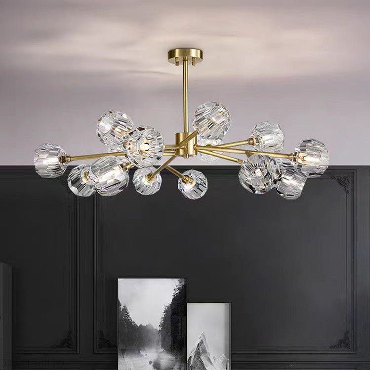 Boule Crystal Ball Round Chandelier 36"-Nobipets