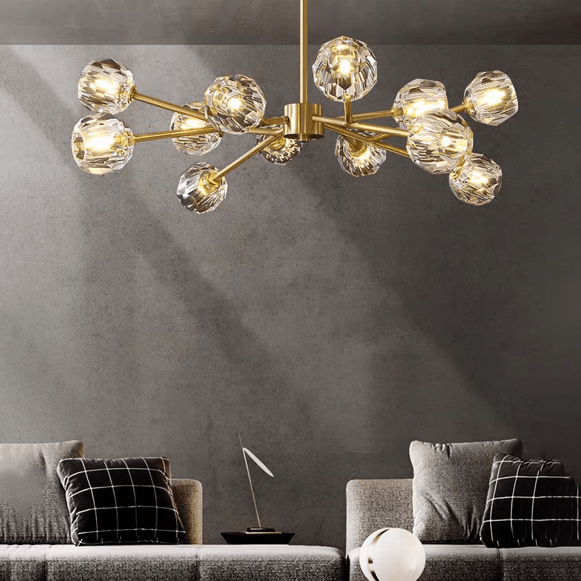 Boule Crystal Ball Round Chandelier 36"-Nobipets