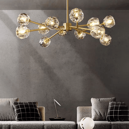 Boule Crystal Ball Round Chandelier 36"-Nobipets