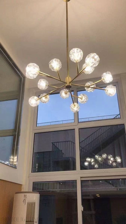 Boule Crystal Ball Round Chandelier 36"-Nobipets