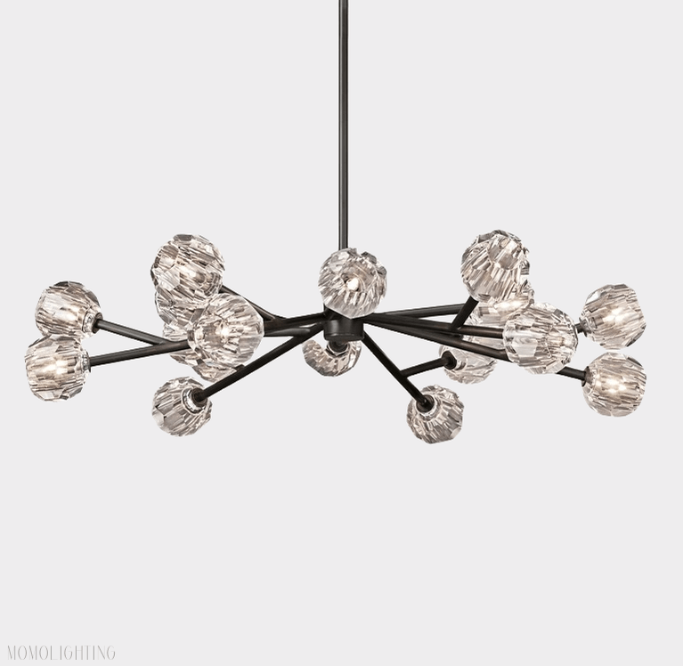 Boule Crystal Ball Round Chandelier 48"-Nobipets