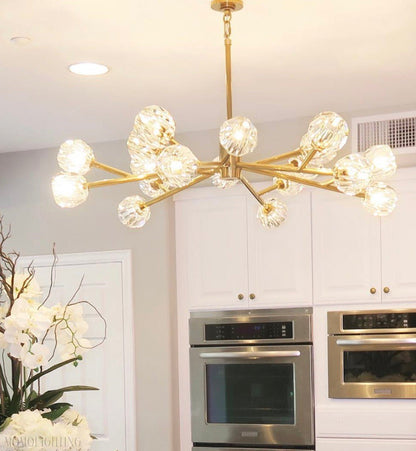 Boule Crystal Ball Round Chandelier 48"-Nobipets