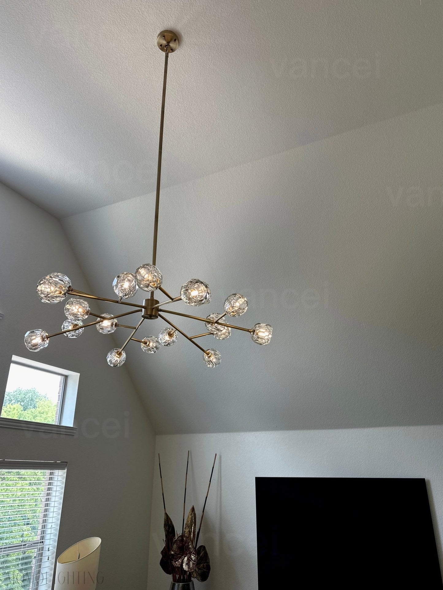 Boule Crystal Ball Round Chandelier 48"-Nobipets