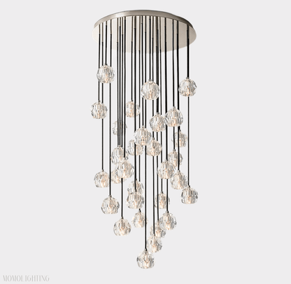 Boule Crystal Round Cluster Chandelier 30"-Nobipets