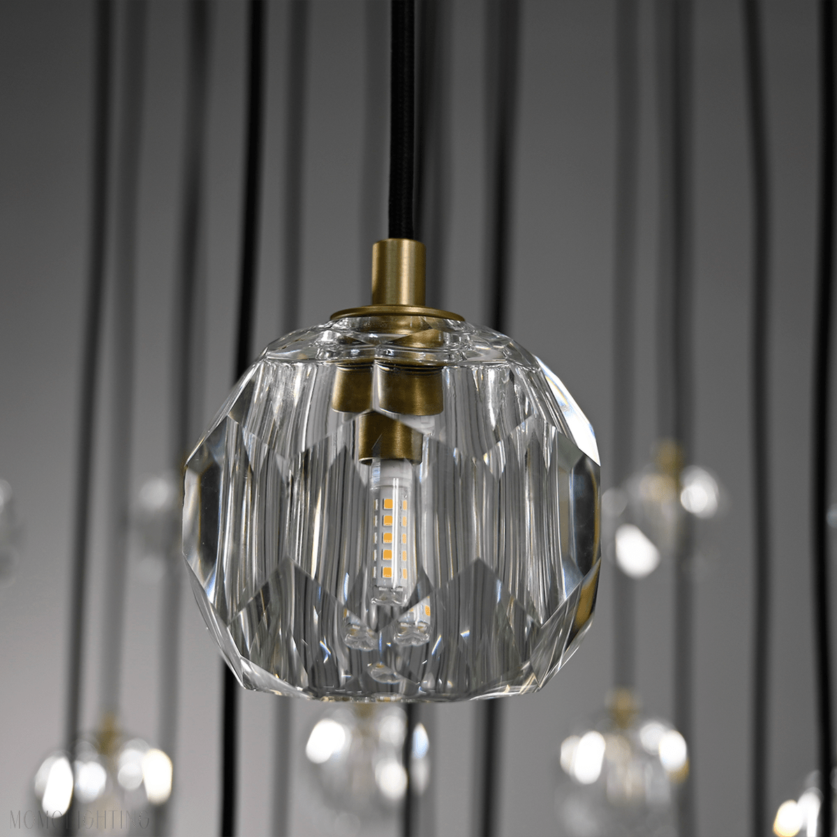 Boule Crystal Round Cluster Chandelier 30"-Nobipets