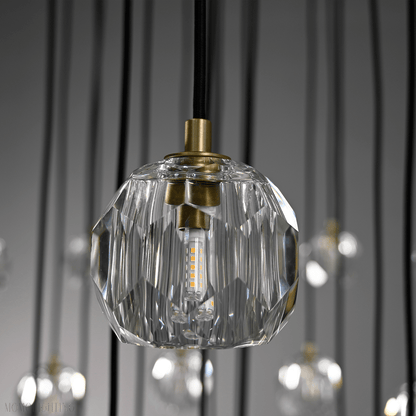 Boule Crystal Round Cluster Chandelier 30"-Nobipets