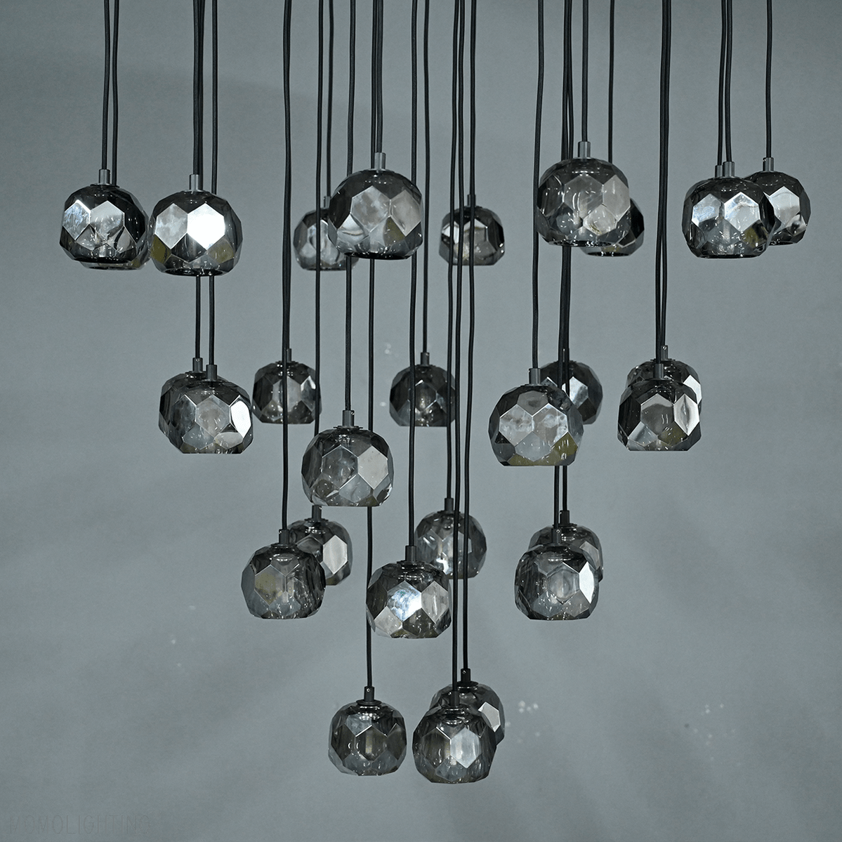 Boule Crystal Round Cluster Chandelier 30"-Nobipets