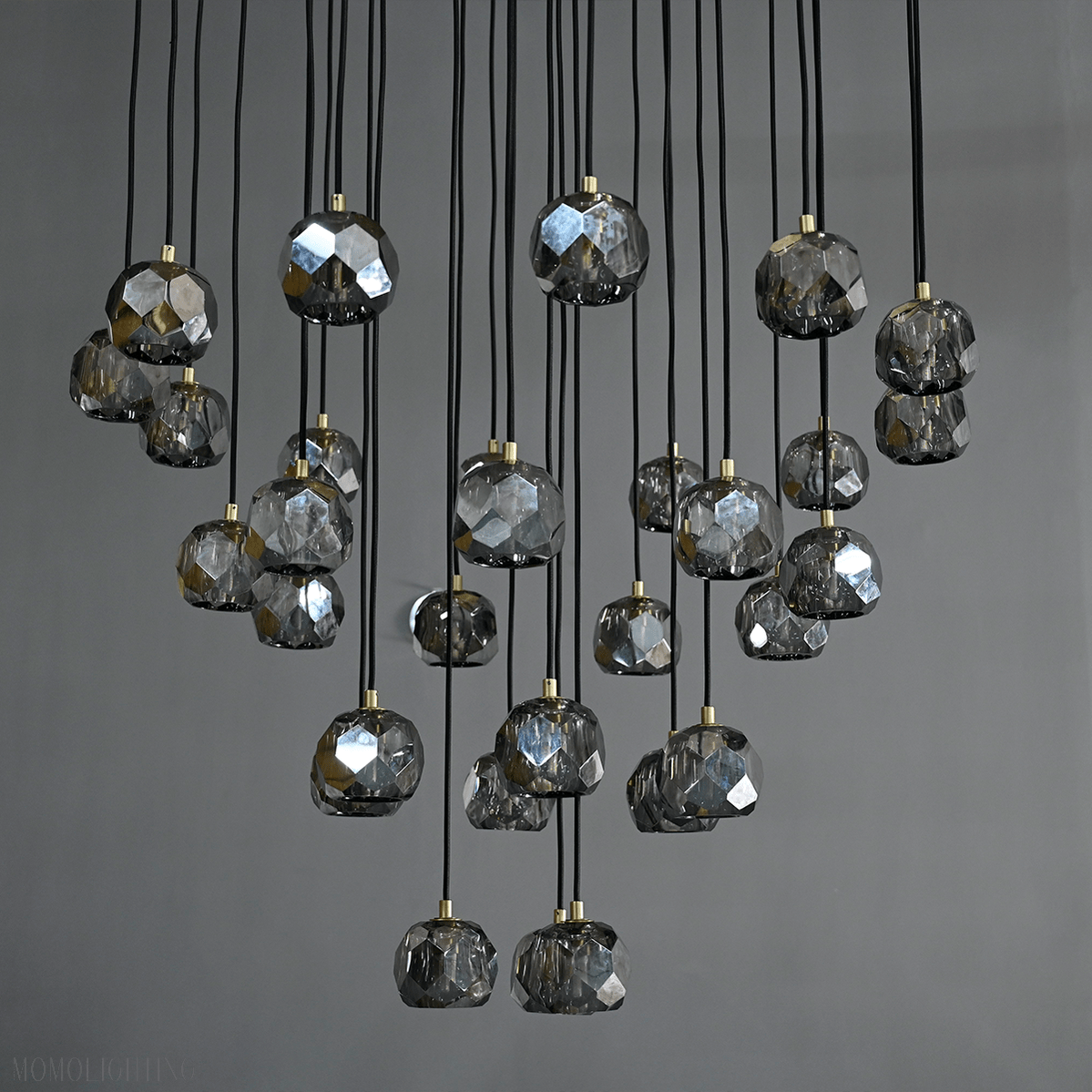 Boule Crystal Round Cluster Chandelier 30"-Nobipets