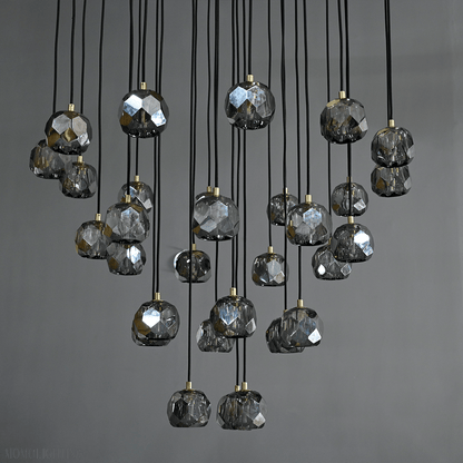 Boule Crystal Round Cluster Chandelier 30"-Nobipets