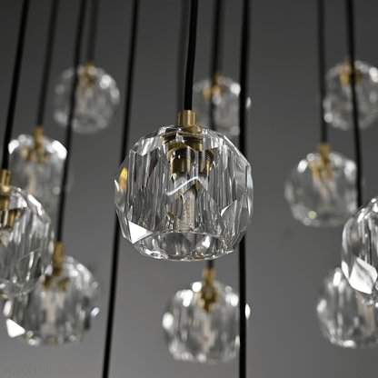 Boule Crystal Round Cluster Chandelier 30"-Nobipets