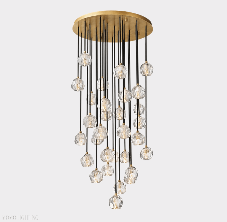 Boule Crystal Round Cluster Chandelier 30"-Nobipets