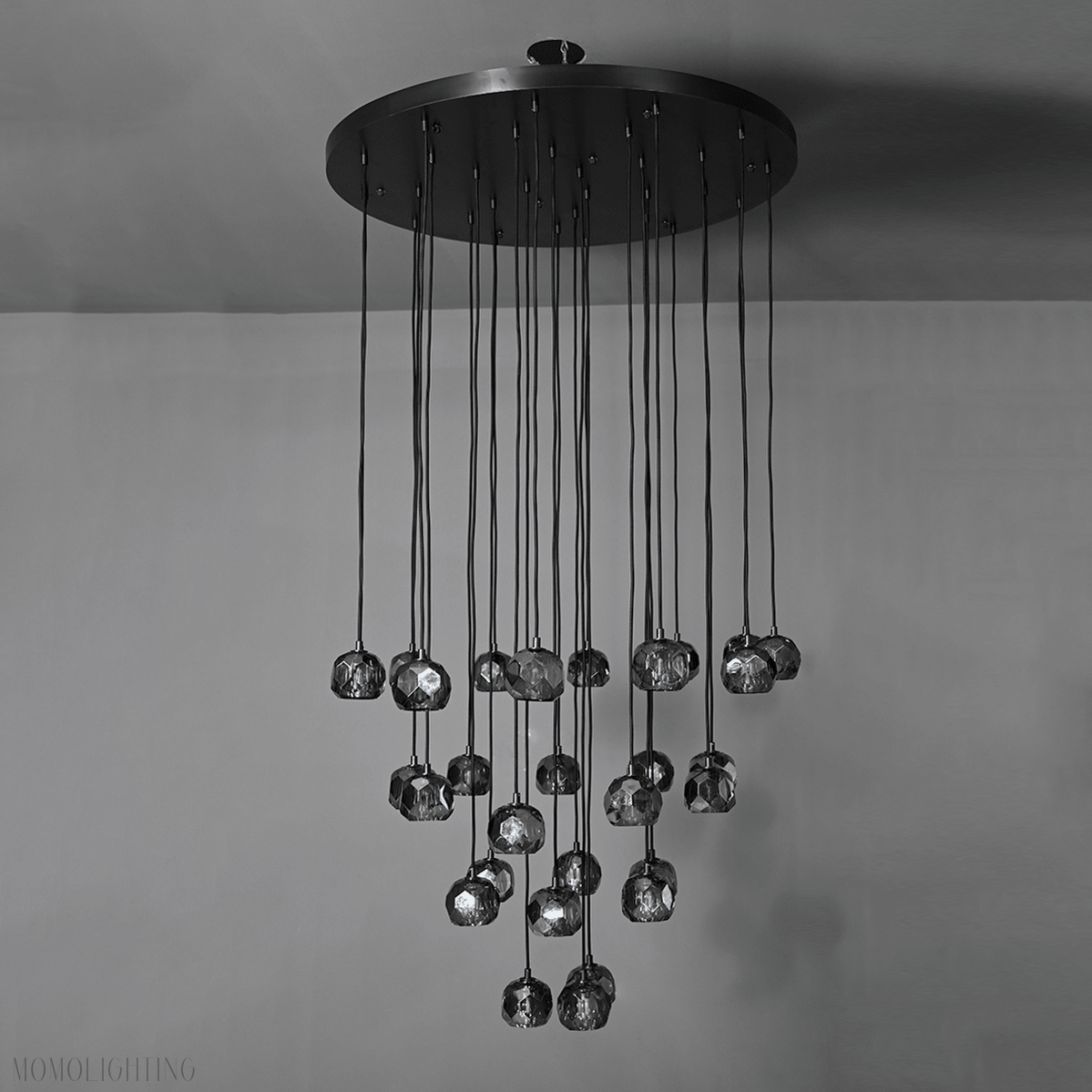 Boule Crystal Round Cluster Chandelier 30"-Nobipets