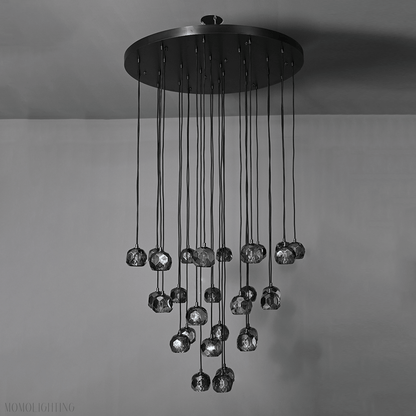Boule Crystal Round Cluster Chandelier 30"-Nobipets