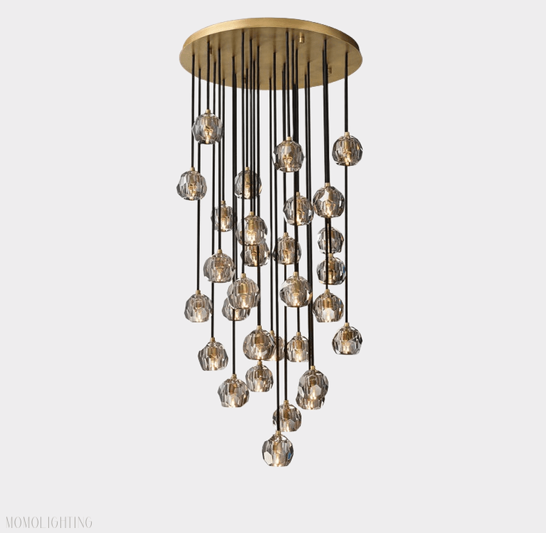 Boule Crystal Round Cluster Chandelier 30"-Nobipets