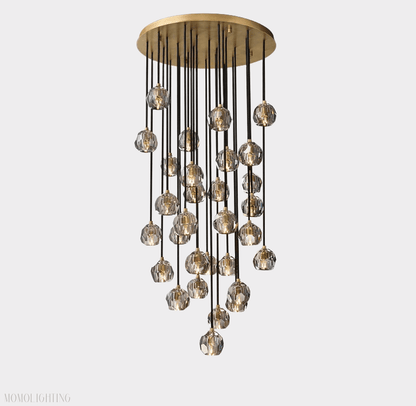 Boule Crystal Round Cluster Chandelier 30"-Nobipets
