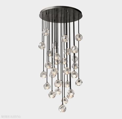 Boule Crystal Round Cluster Chandelier 30"-Nobipets