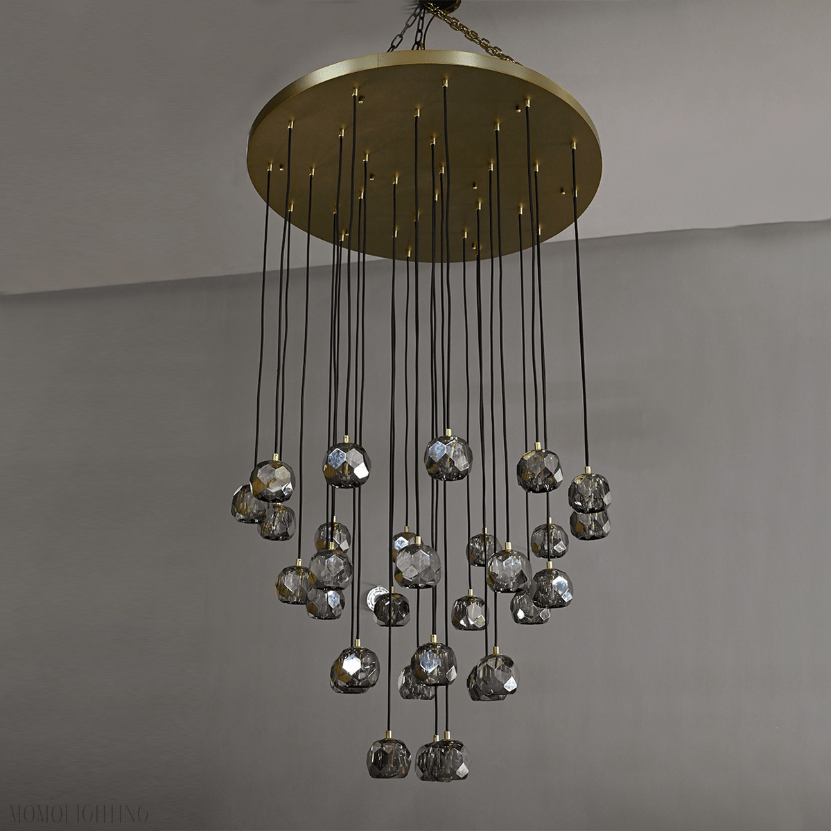 Boule Crystal Round Cluster Chandelier 30"-Nobipets