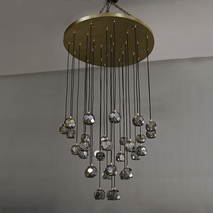 Boule Crystal Round Cluster Chandelier 30"-Nobipets