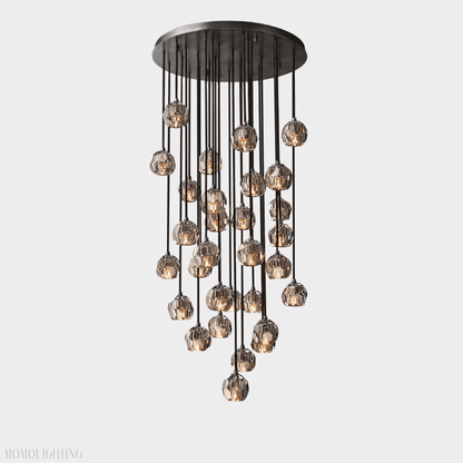 Boule Crystal Round Cluster Chandelier 30"-Nobipets