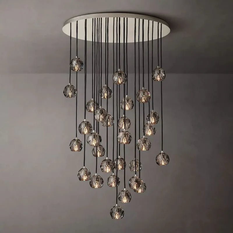 Boule Crystal Round Cluster Chandelier 40"