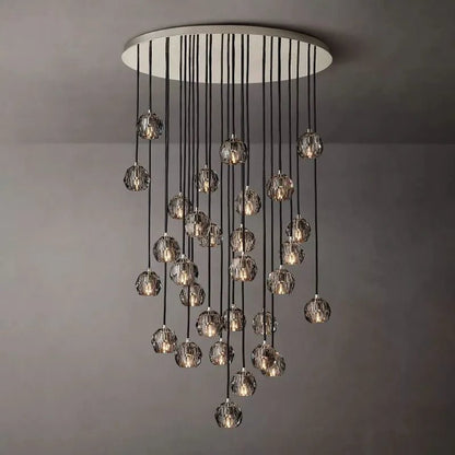 Boule Crystal Round Cluster Chandelier 40"