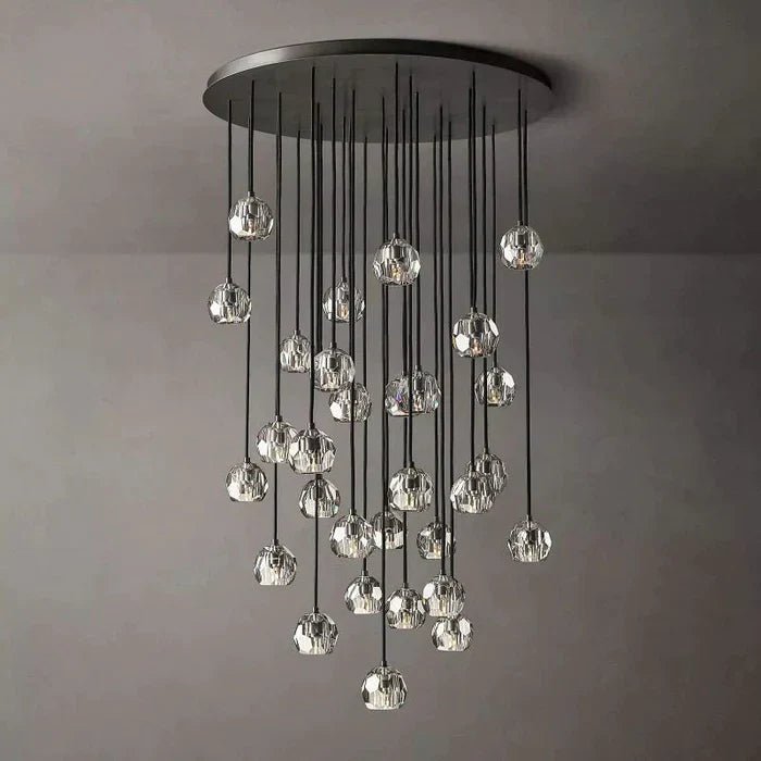 Boule Crystal Round Cluster Chandelier 40"