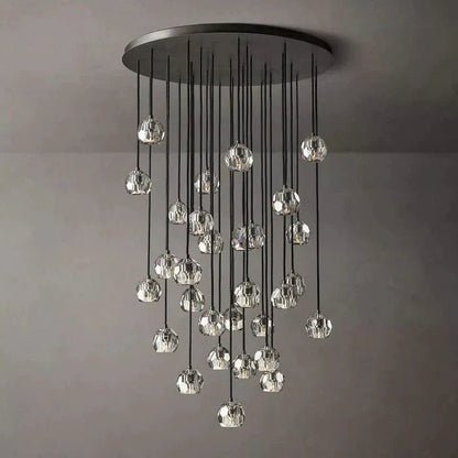 Boule Crystal Round Cluster Chandelier 40"