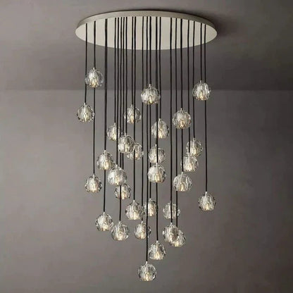 Boule Crystal Round Cluster Chandelier 40"