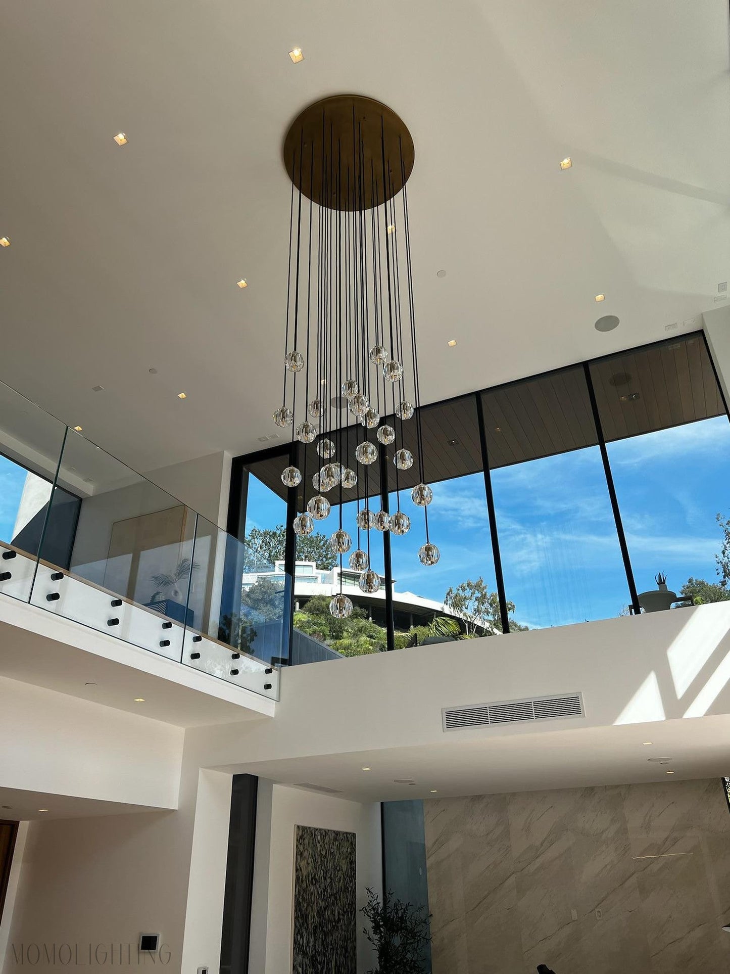 Boule Crystal Round Cluster Chandelier 40"-Nobipets