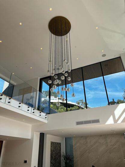 Boule Crystal Round Cluster Chandelier 40"-Nobipets