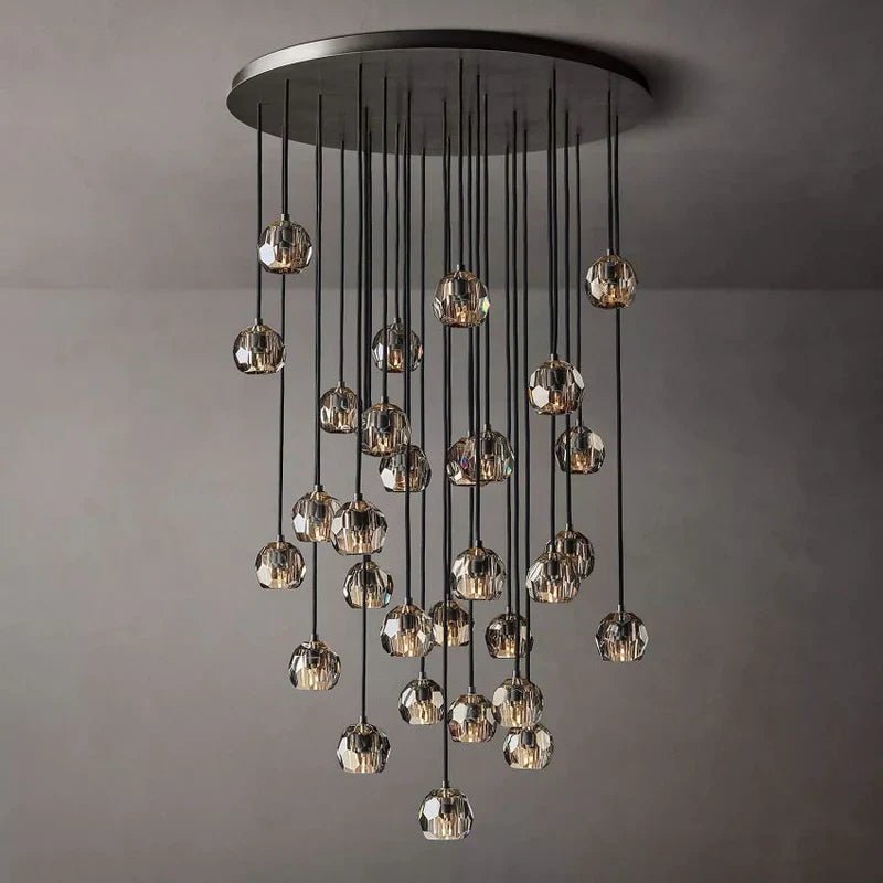 Boule Crystal Round Cluster Chandelier 40"