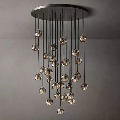 Boule Crystal Round Cluster Chandelier 40"
