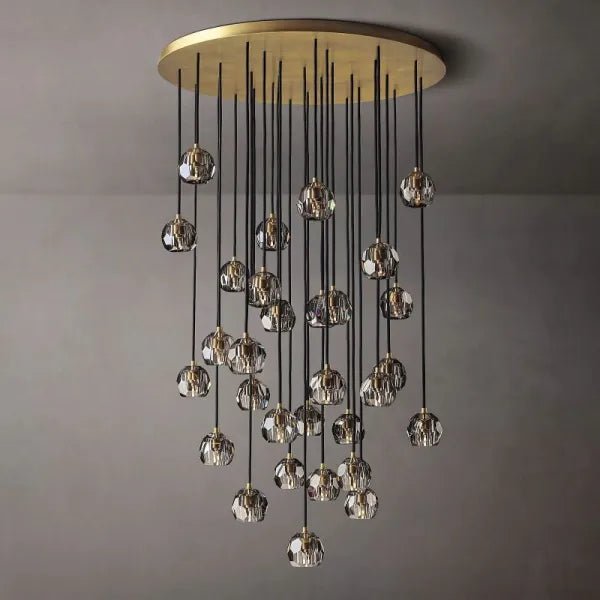 Boule Crystal Round Cluster Chandelier 40"