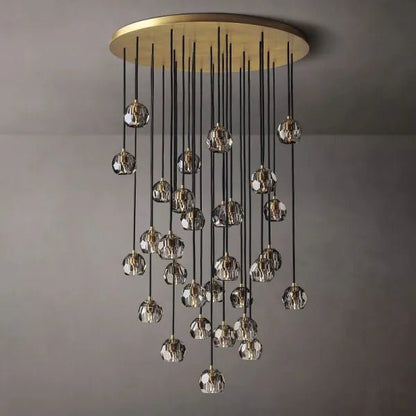 Boule Crystal Round Cluster Chandelier 40"