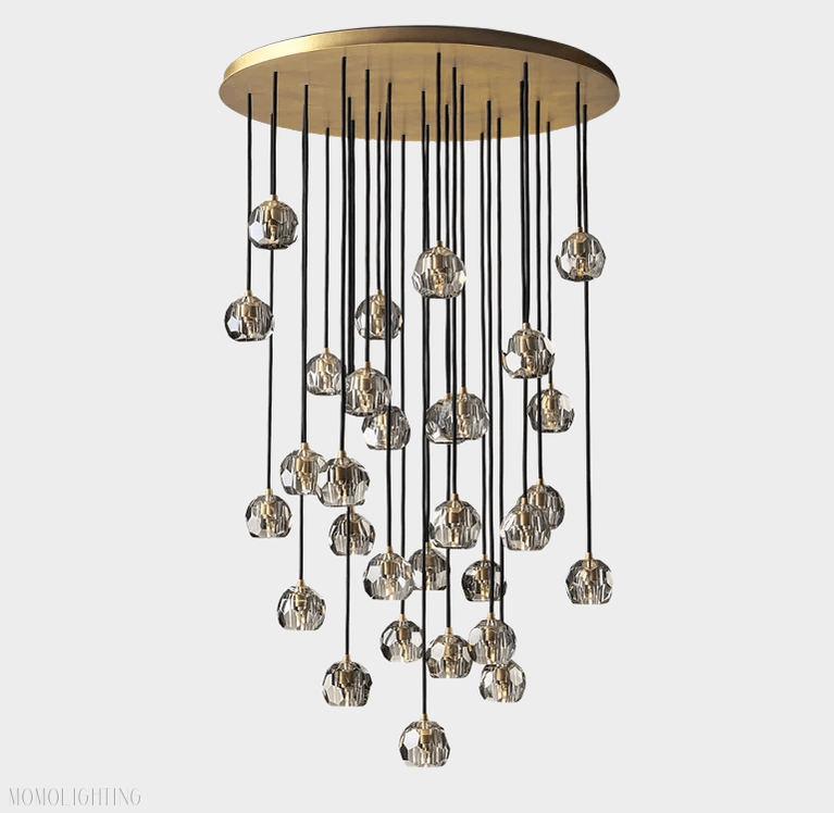 Boule Crystal Round Cluster Chandelier 60”-Nobipets