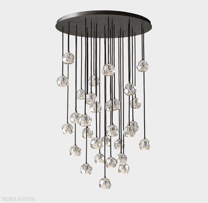 Boule Crystal Round Cluster Chandelier 60”-Nobipets