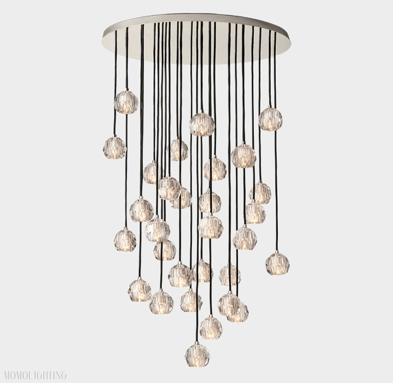 Boule Crystal Round Cluster Chandelier 60”-Nobipets