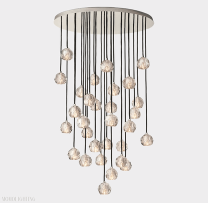 Boule Crystal Round Cluster Chandelier 60”-Nobipets
