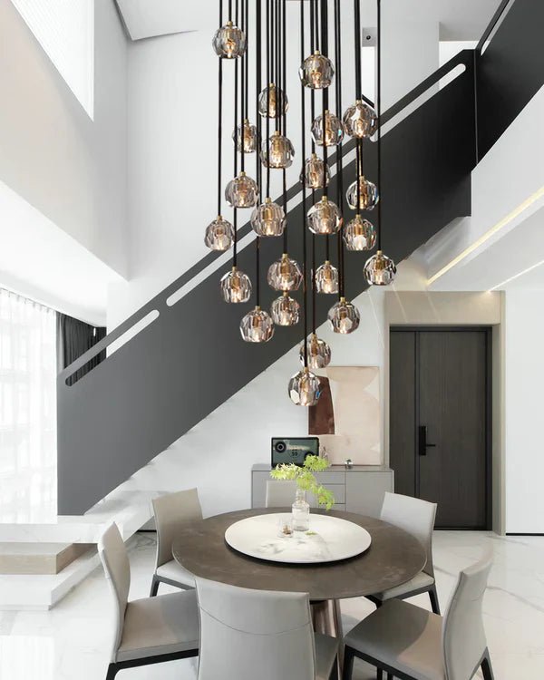 Boule Crystal Round Cluster Chandelier 60”