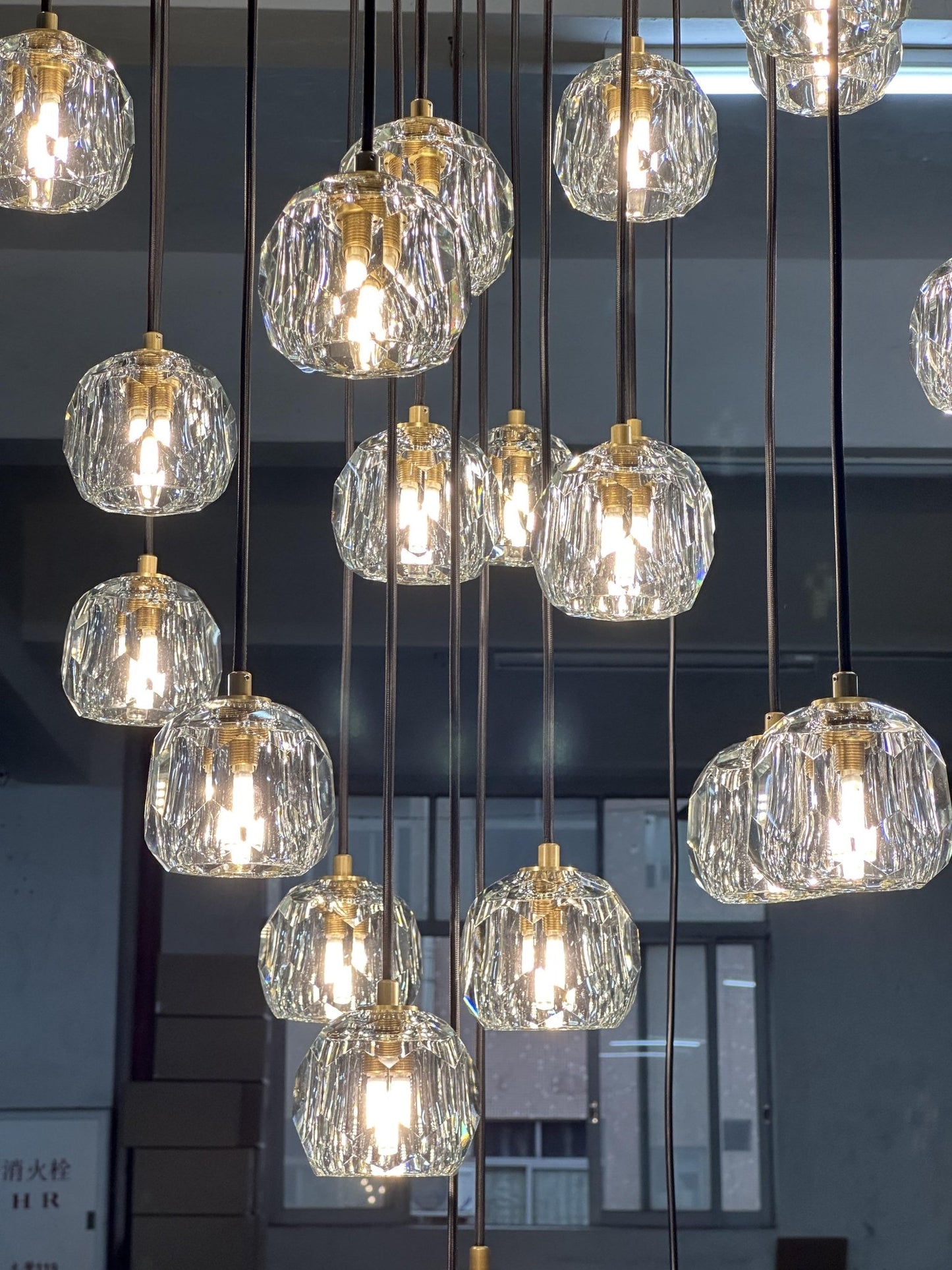 Boule Crystal Round Cluster Chandelier 60”