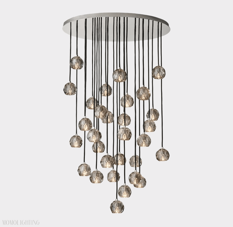 Boule Crystal Round Cluster Chandelier 60”-Nobipets
